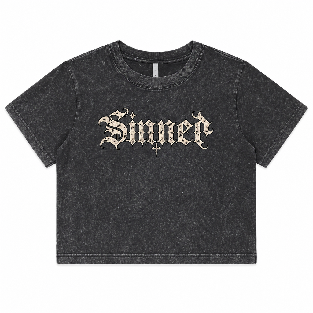 Sinner Gothic Crop Tee