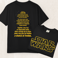 Star Wars A New Hope Quote Graphic Tee – Black