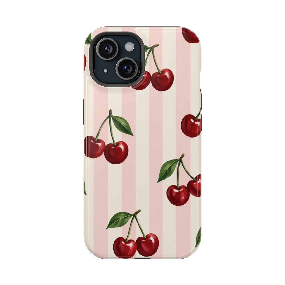 Cherry Stripe Magnetic Phone Case, alternate view