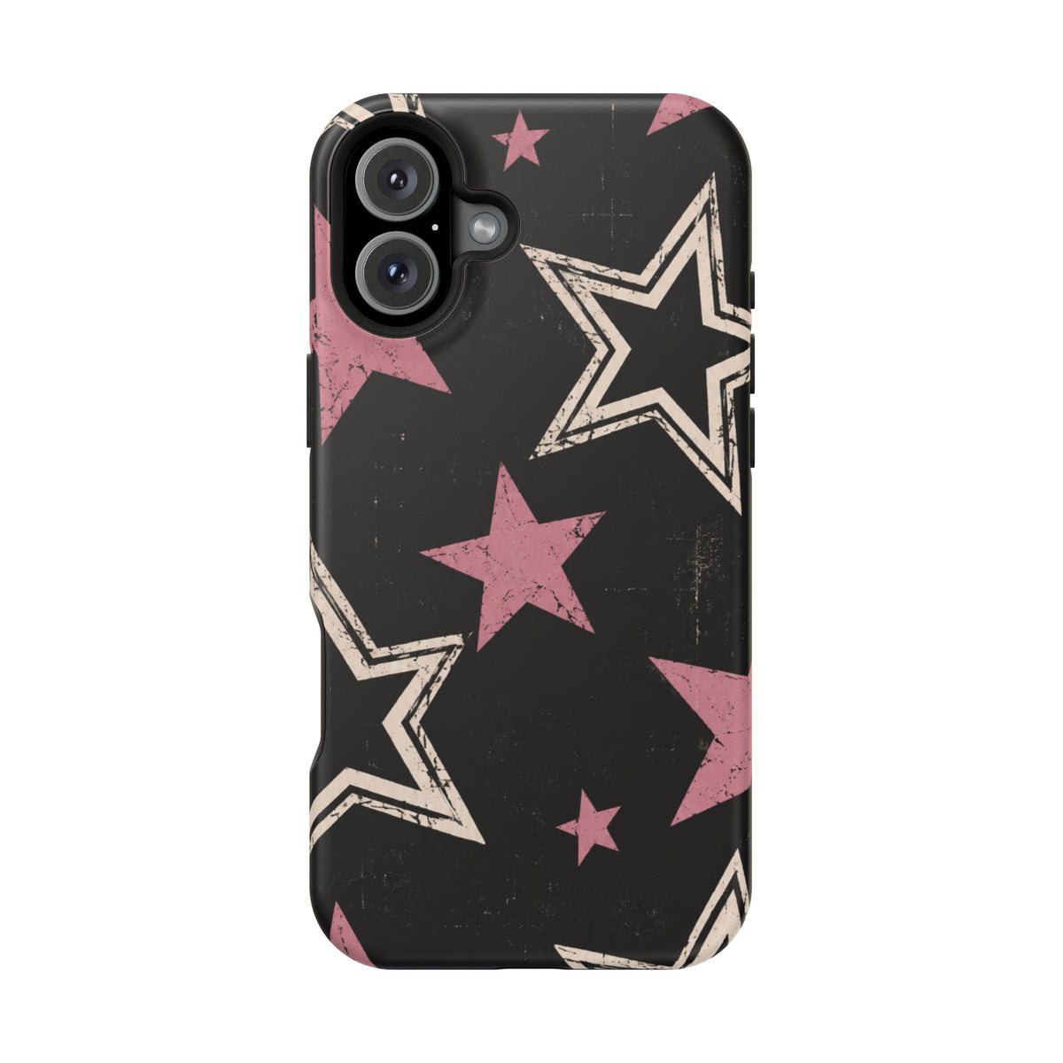Pink Retro Stars Magnetic Phone Case, alternate view