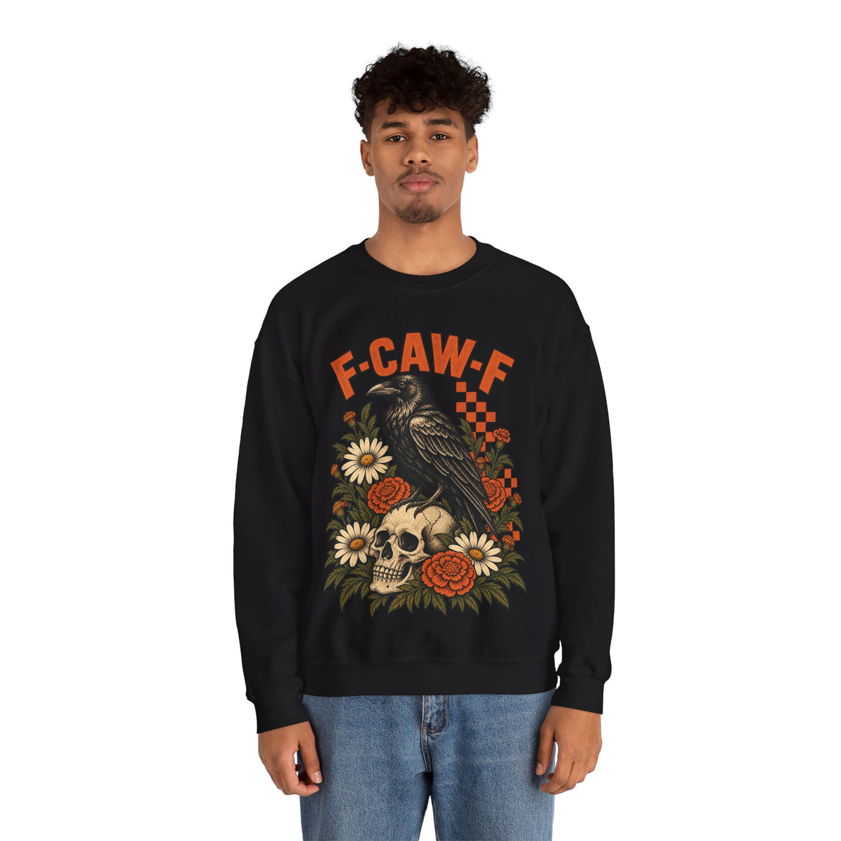F-CAW-F Floral Raven Sweatshirt