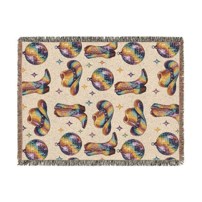 Rainbow Cowboy Woven Blanket