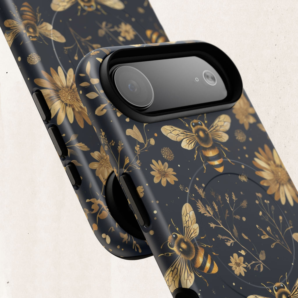 Gold Bees & Daisies Magnetic Tough Case