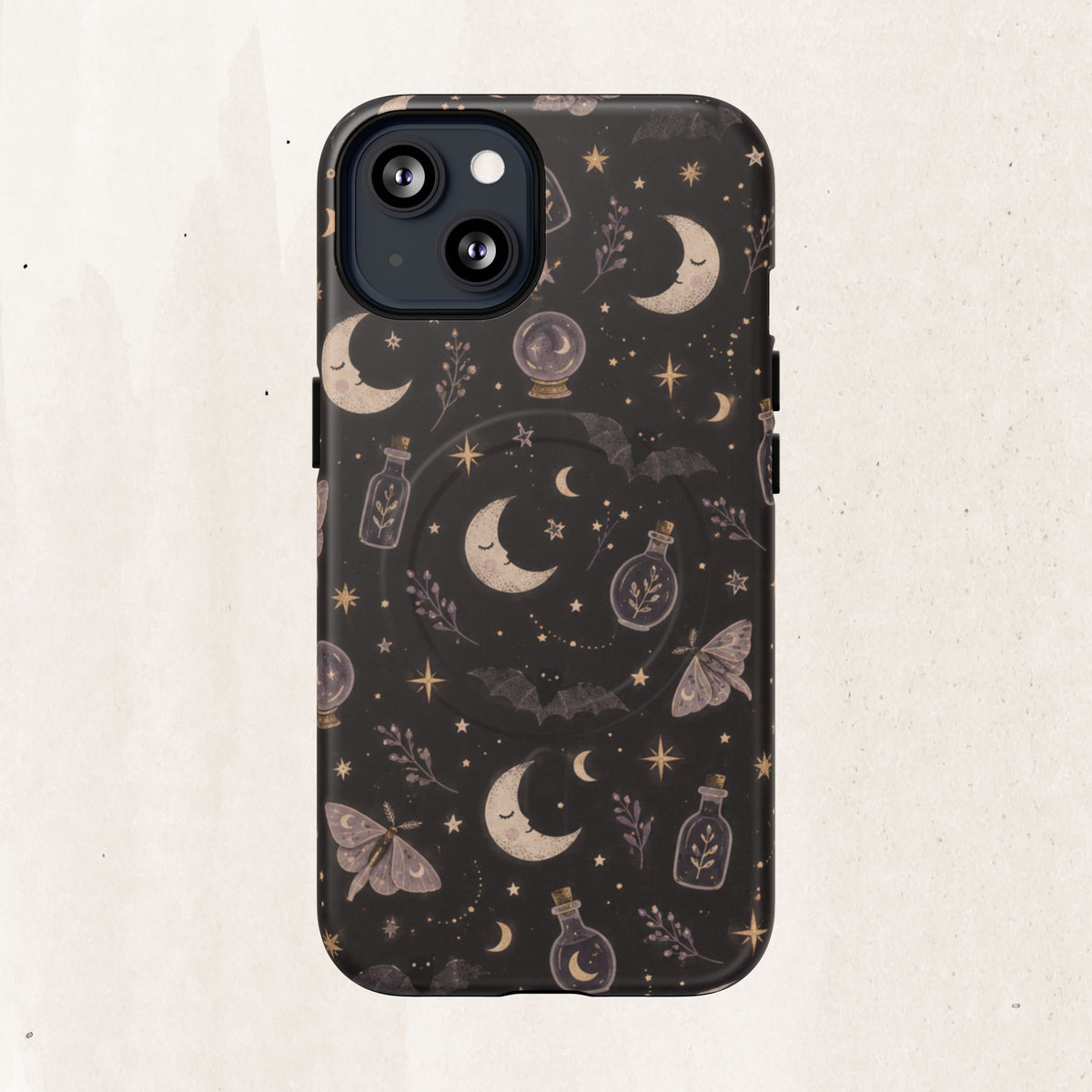 Moon & Moth Magnetic Phone Case — Celestial Protective Tough Case