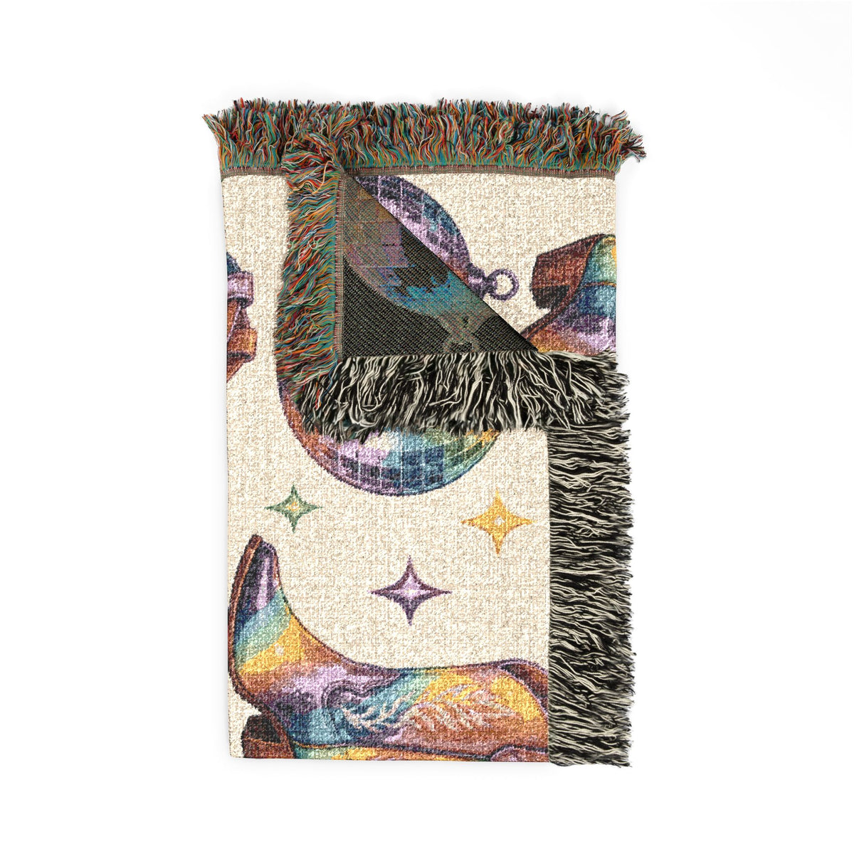 Rainbow Cowboy Woven Blanket