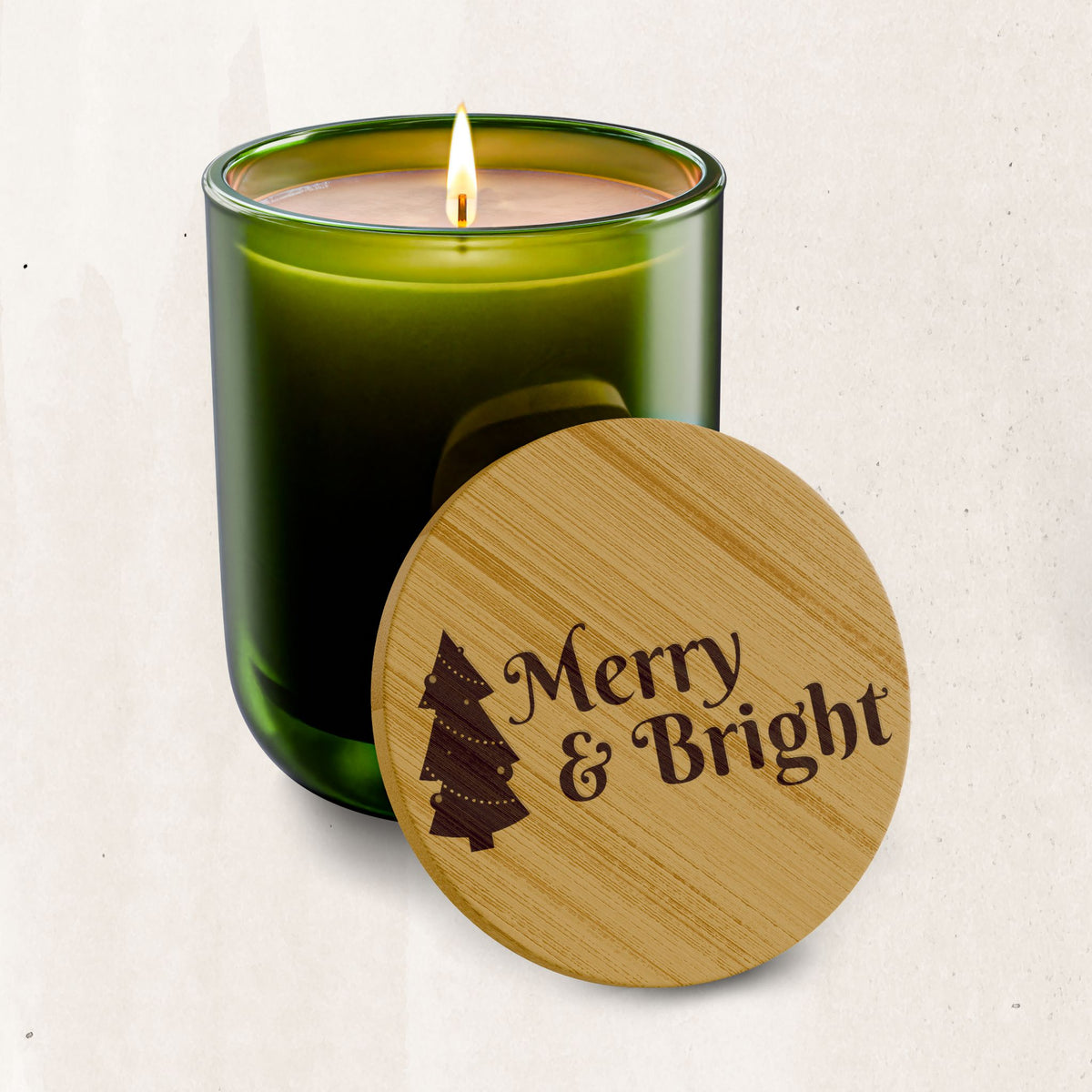 Merry & Bright Engraved Soy Candle (14 oz)