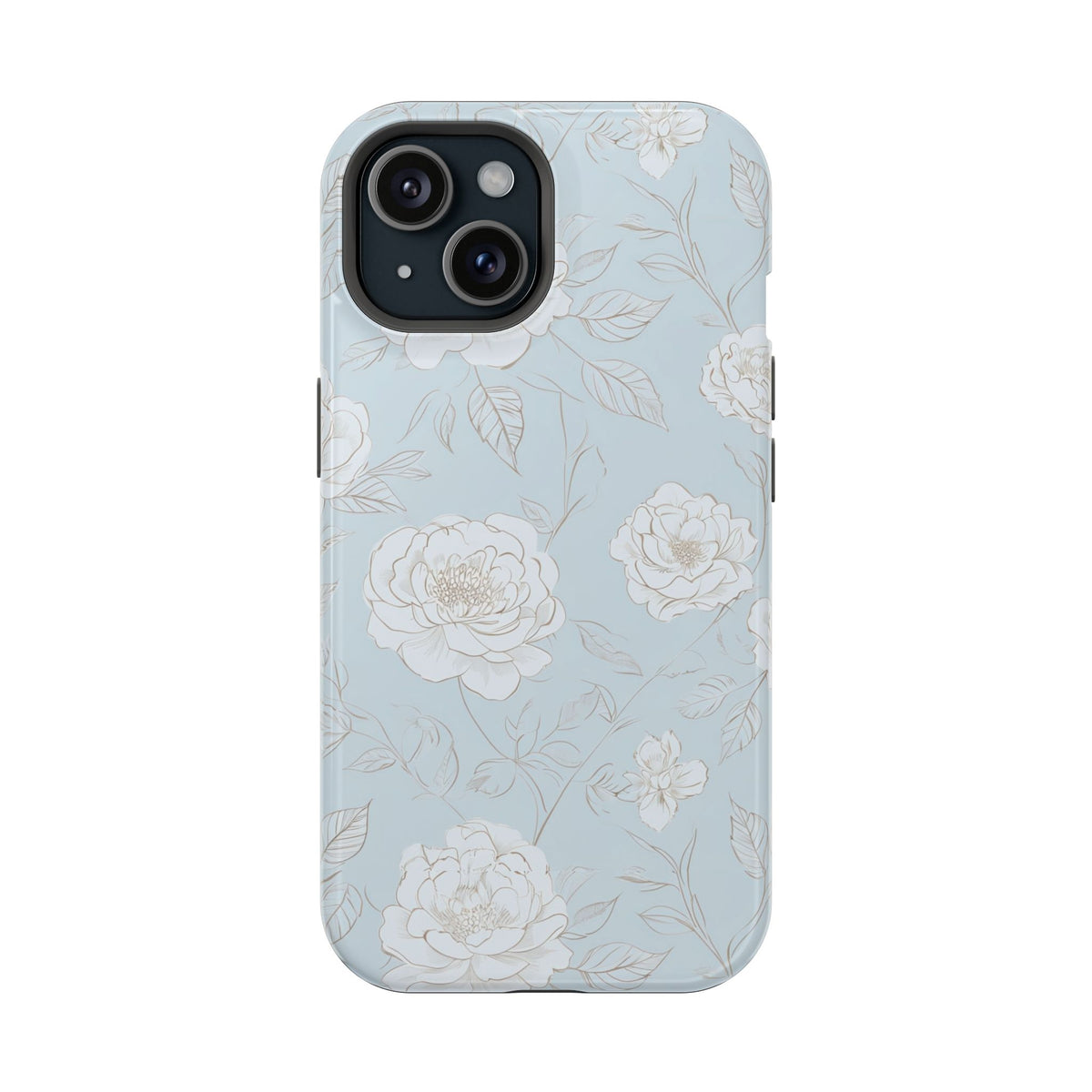 Blue Floral Magnetic Phone Case, alternate view