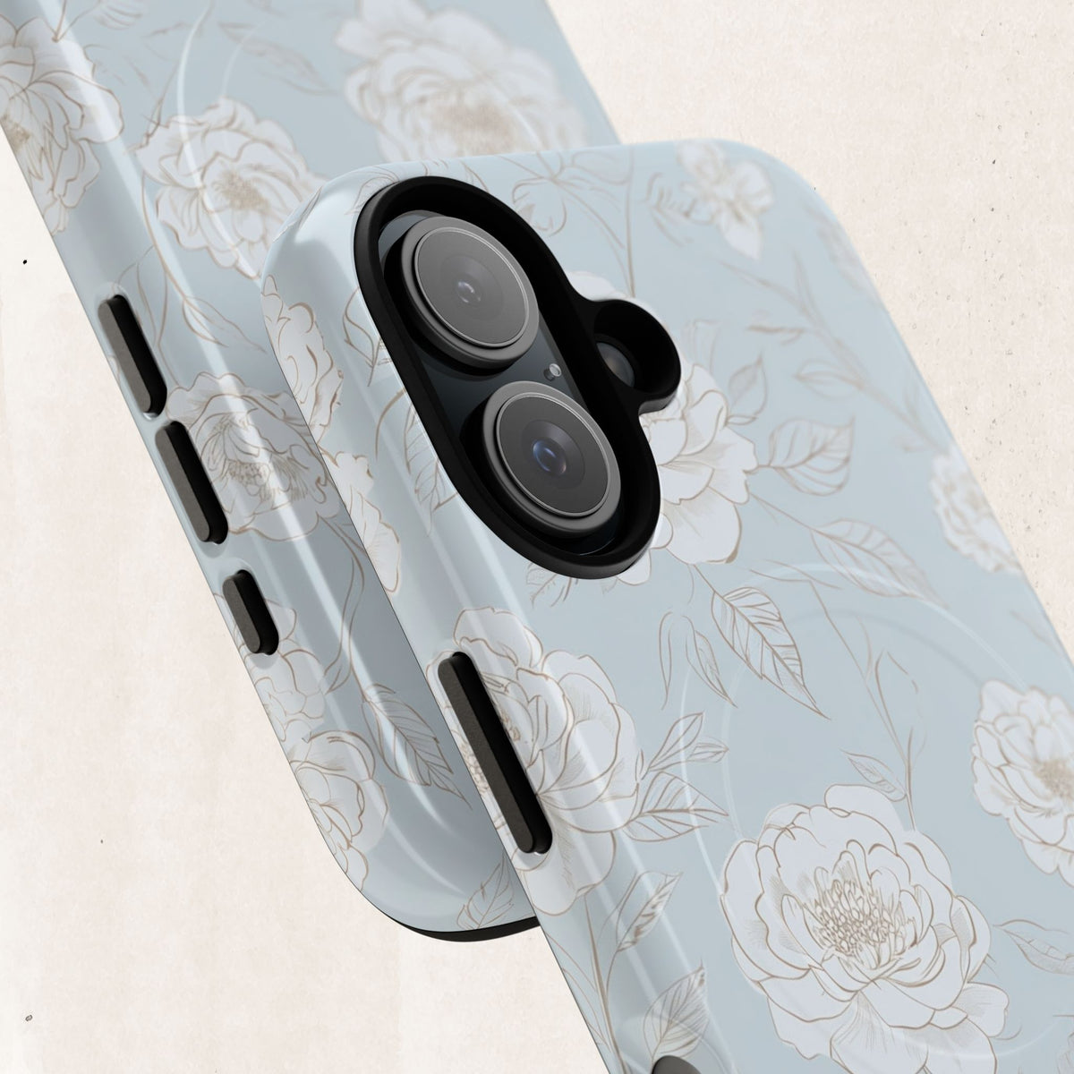 Blue Floral Tough Magnetic Phone Case