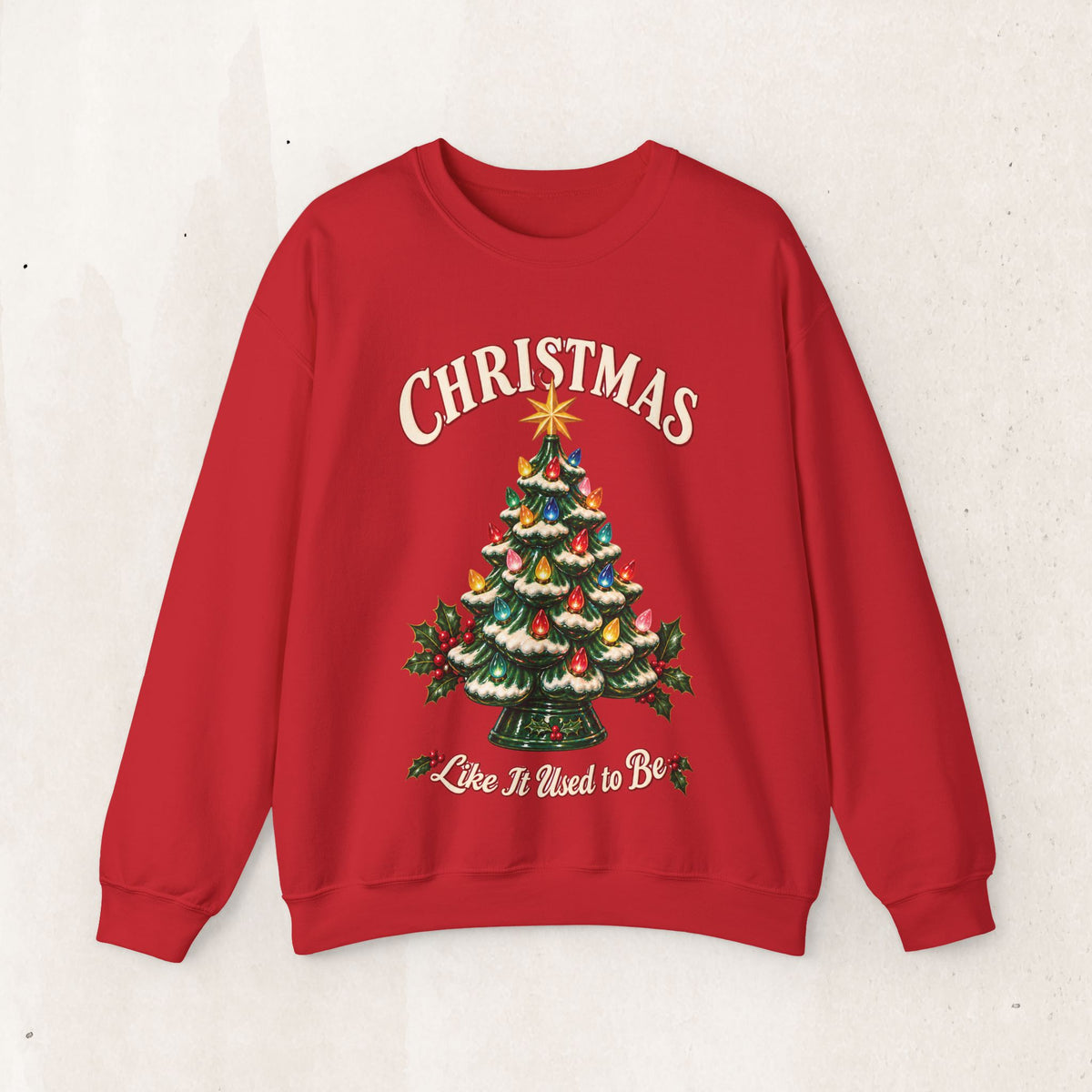 Christmas Tree Crewneck Sweatshirt - "All I Want Is You" Holiday Sweatshirt
