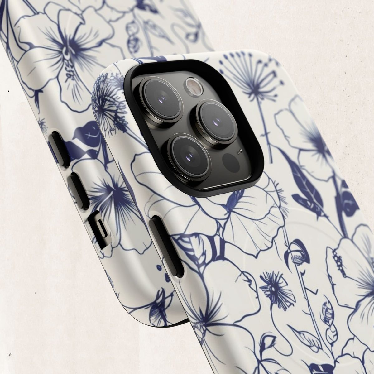 Floral Sketch Tough Magnetic Phone Case