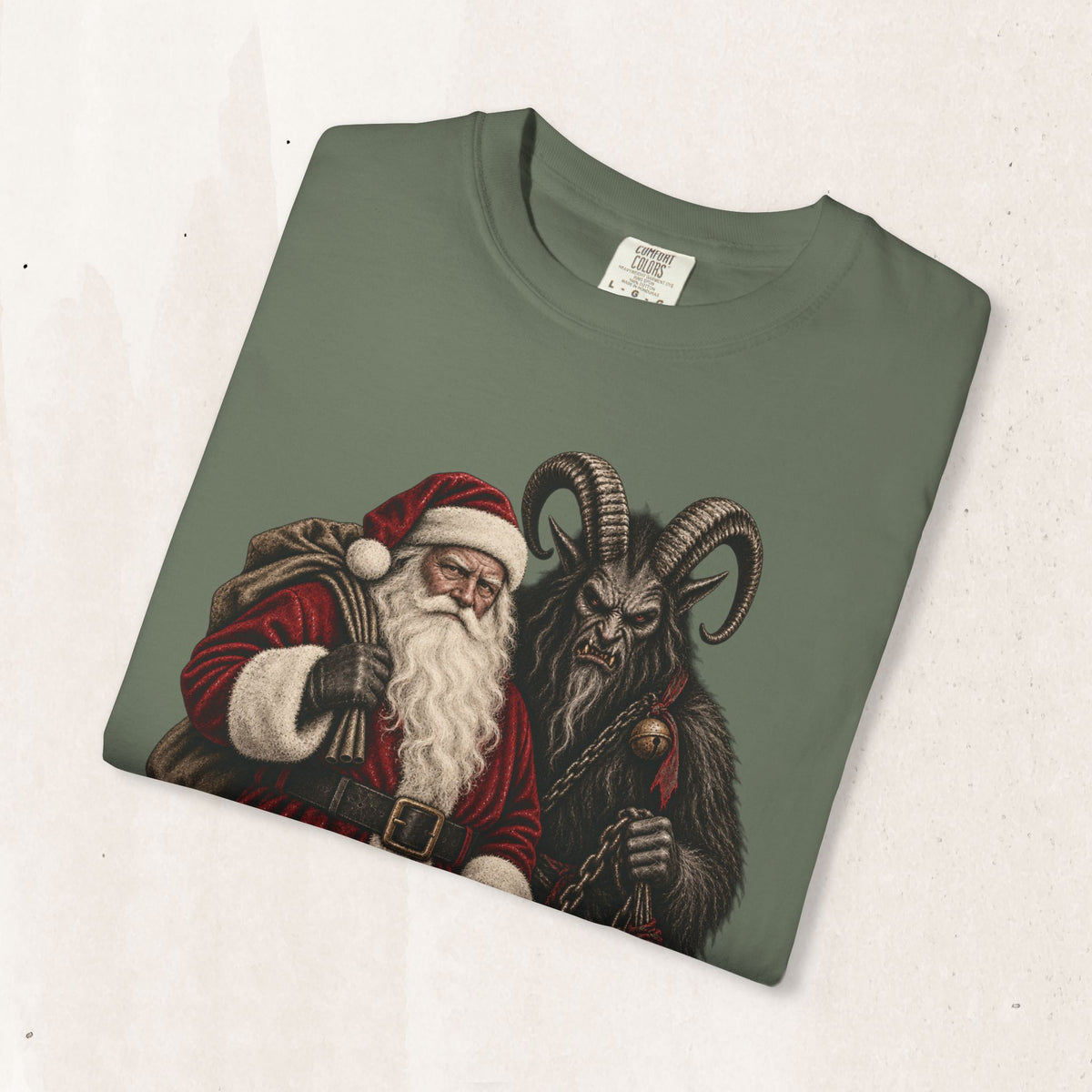 Santa & Krampus Christmas Graphic Tee