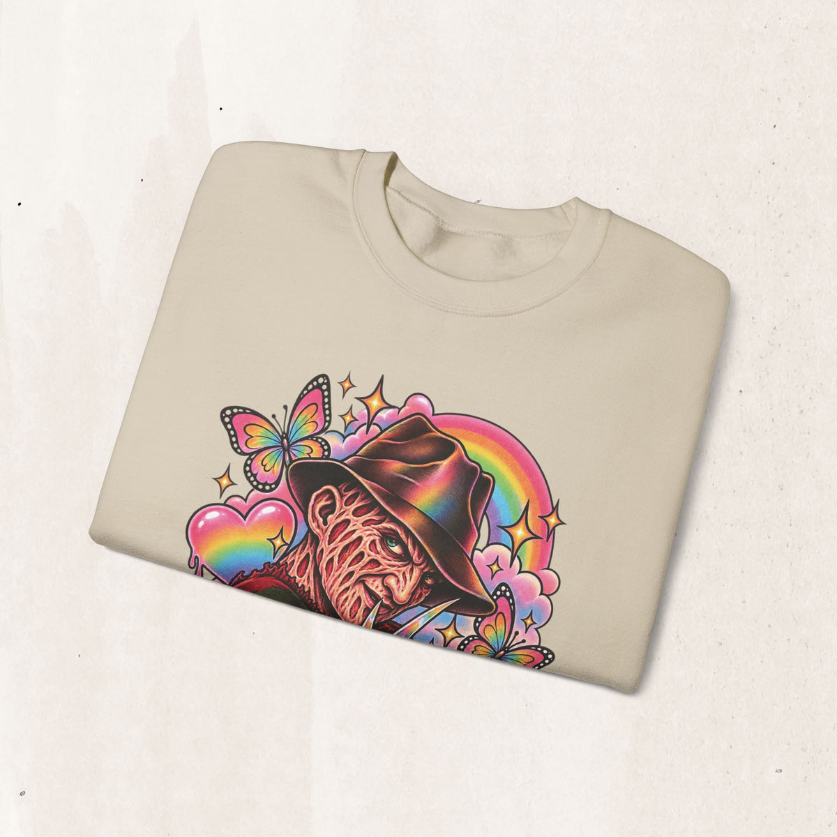 Freddy Krueger Rainbow Crewneck Sweatshirt