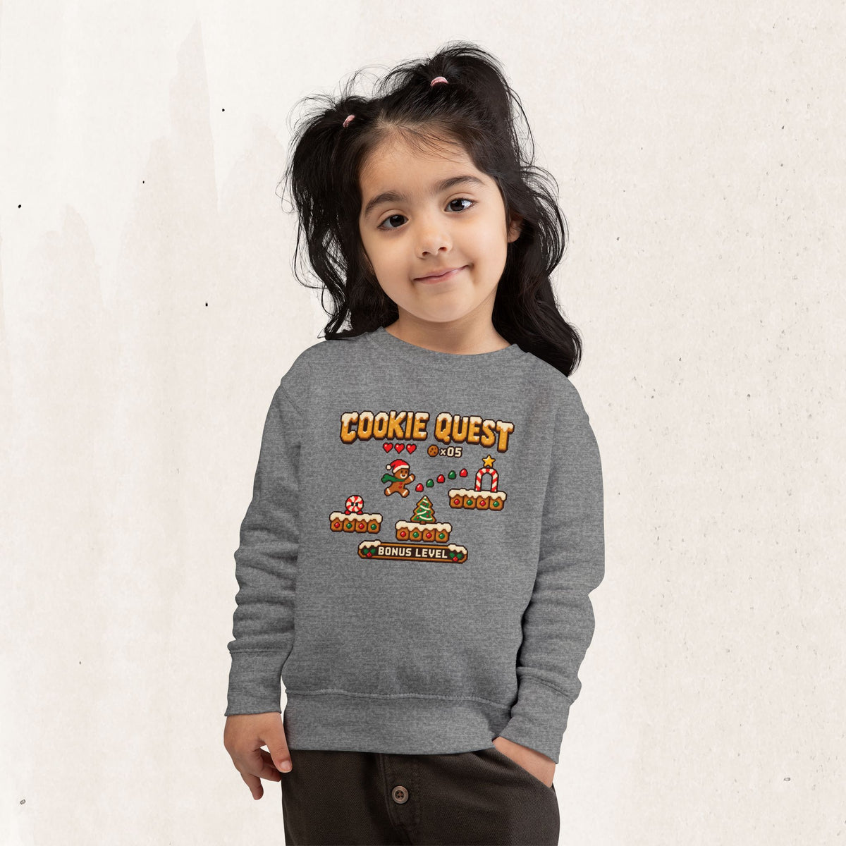 Christmas Cookie Quest Toddler Sweatshirt