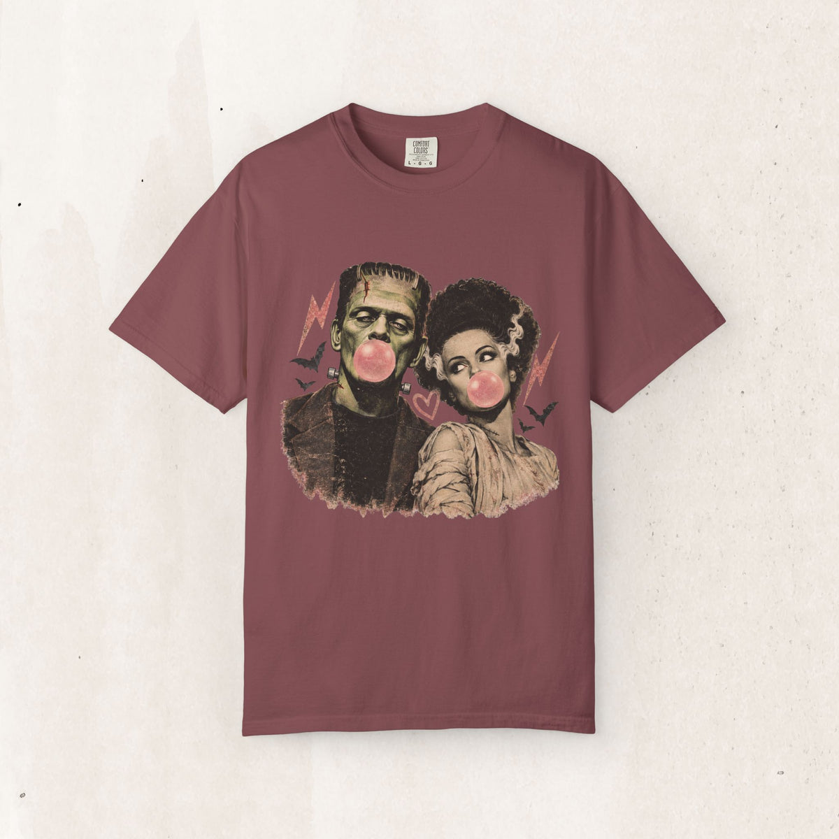 Frankenstein & Bride Bubblegum Vintage Tee – Brick
