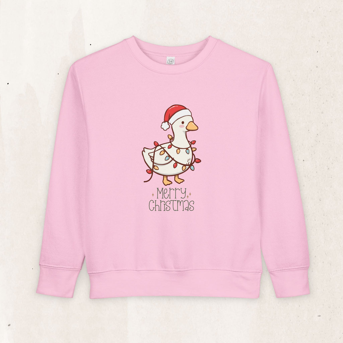 Santa Hat Duck "Merry Christmas" Toddler Sweatshirt
