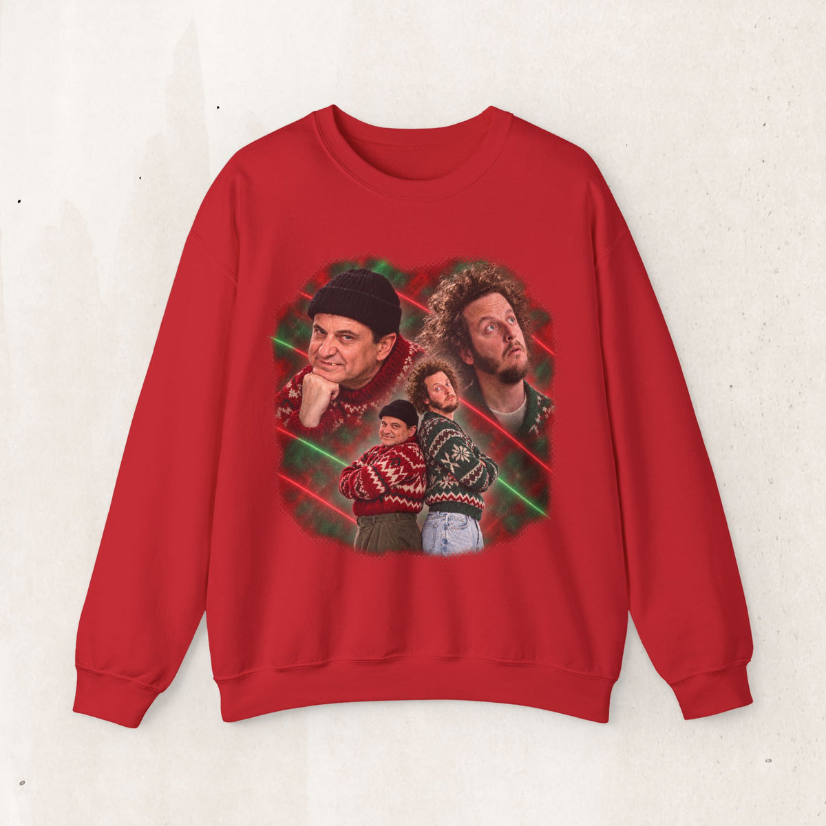 Harry and Marv Home Alone 80s glamour portrait Christmas sweatshirt