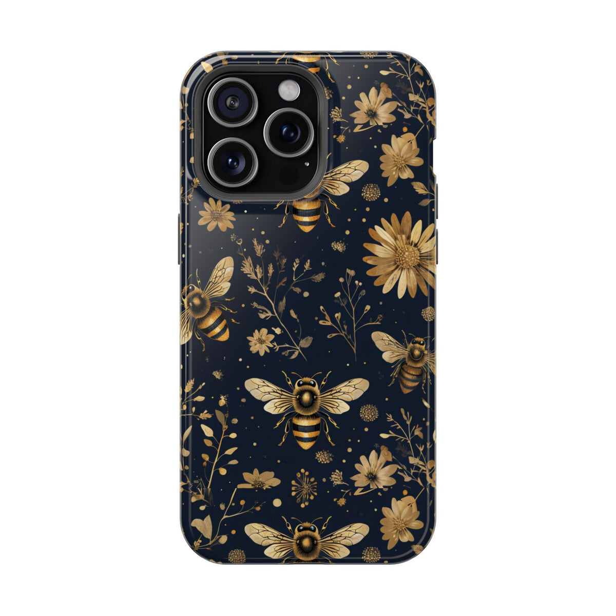 Gold Bees & Daisies Magnetic Tough Case, alternate view