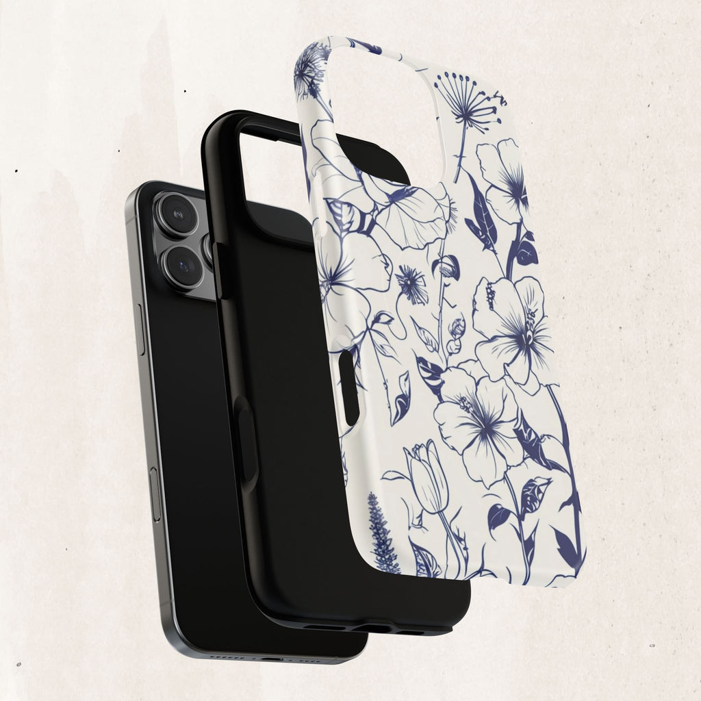 Floral Sketch Tough Magnetic Phone Case