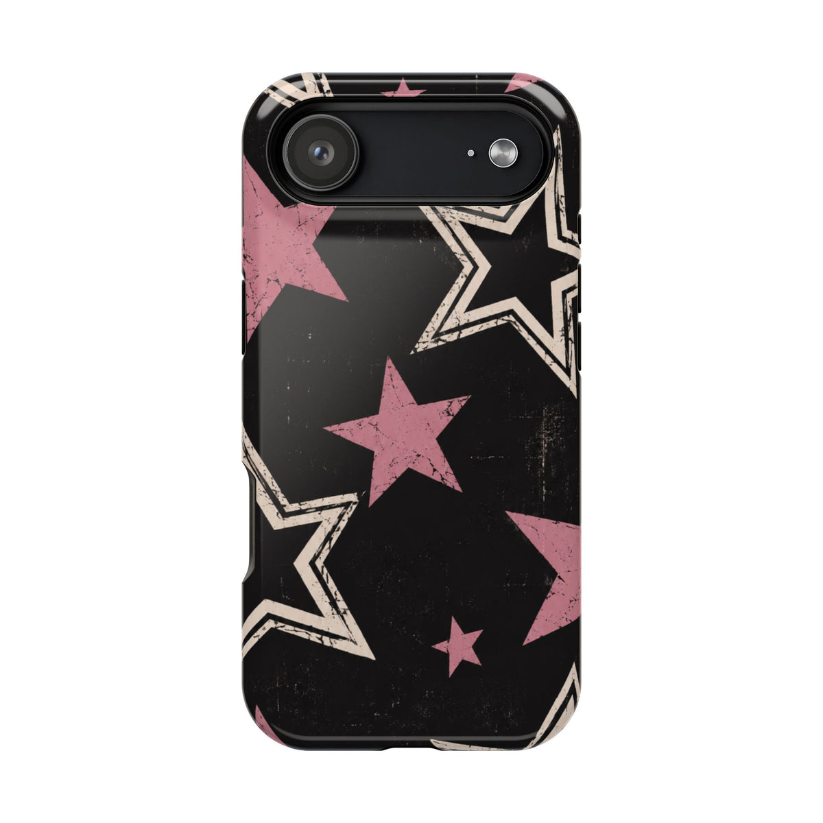 Pink Retro Stars Magnetic Phone Case, alternate view