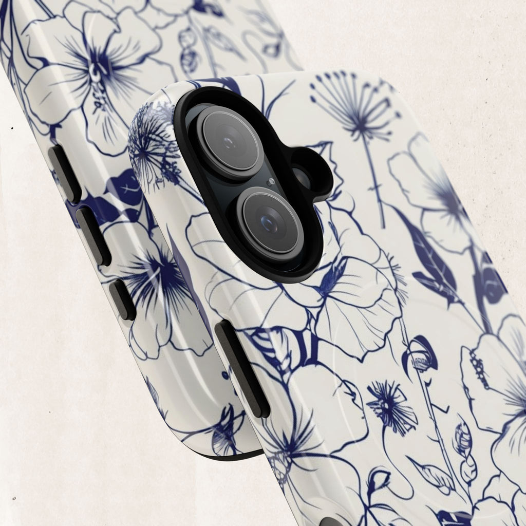 Floral Sketch Tough Magnetic Phone Case