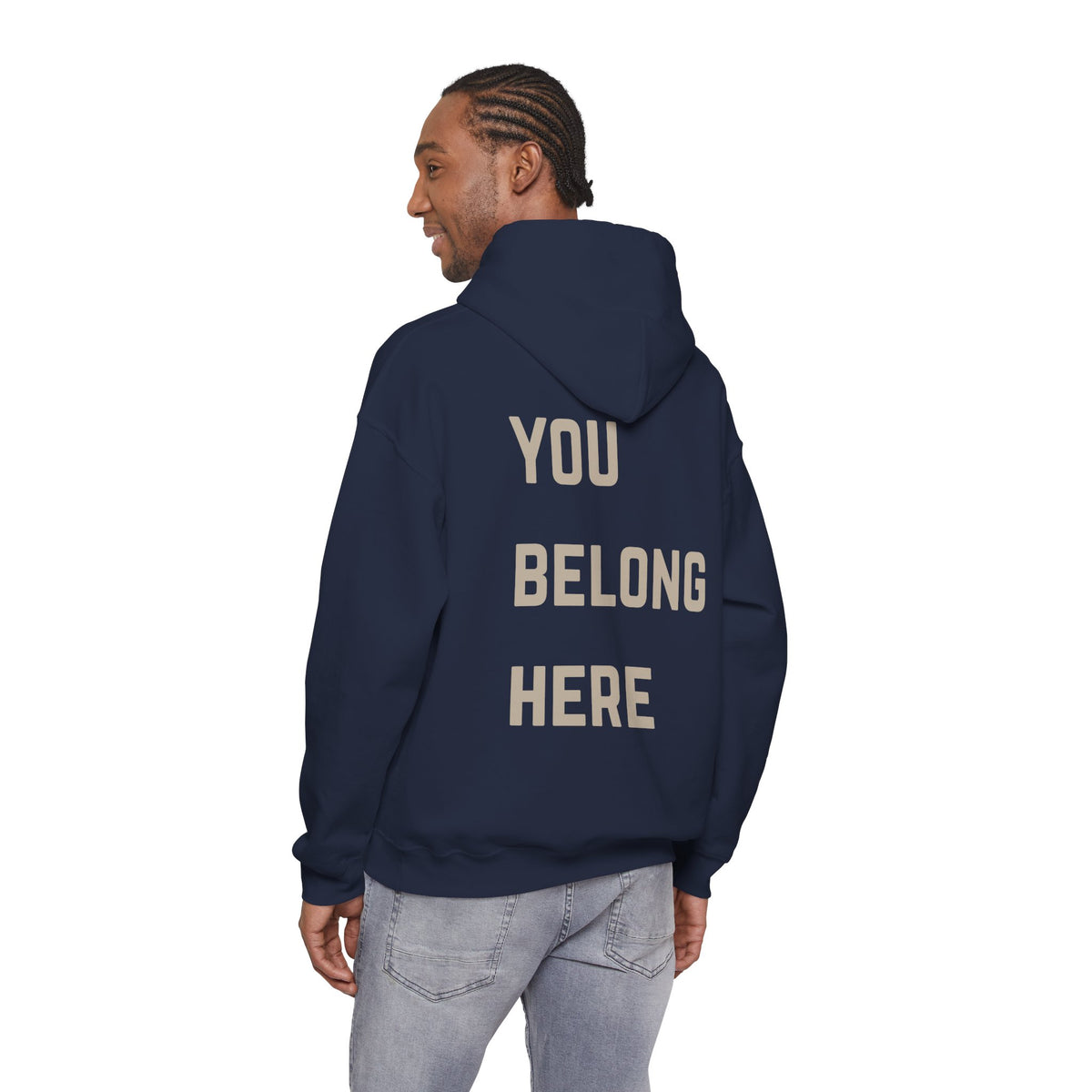 You Belong Here Hoodie | Suicide Awareness Back Print Pullover
