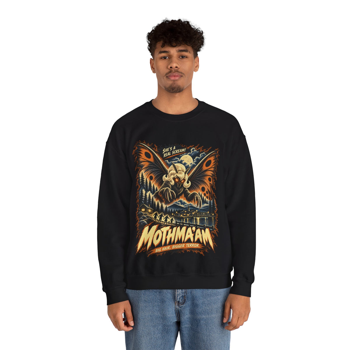 Mothmaam Retro Monster Crewneck Sweatshirt