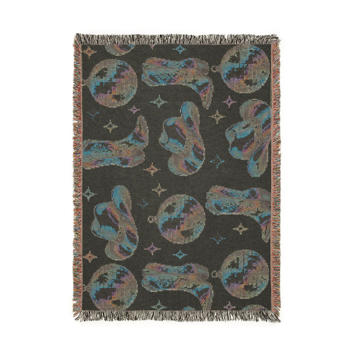 Rainbow Cowboy Woven Blanket