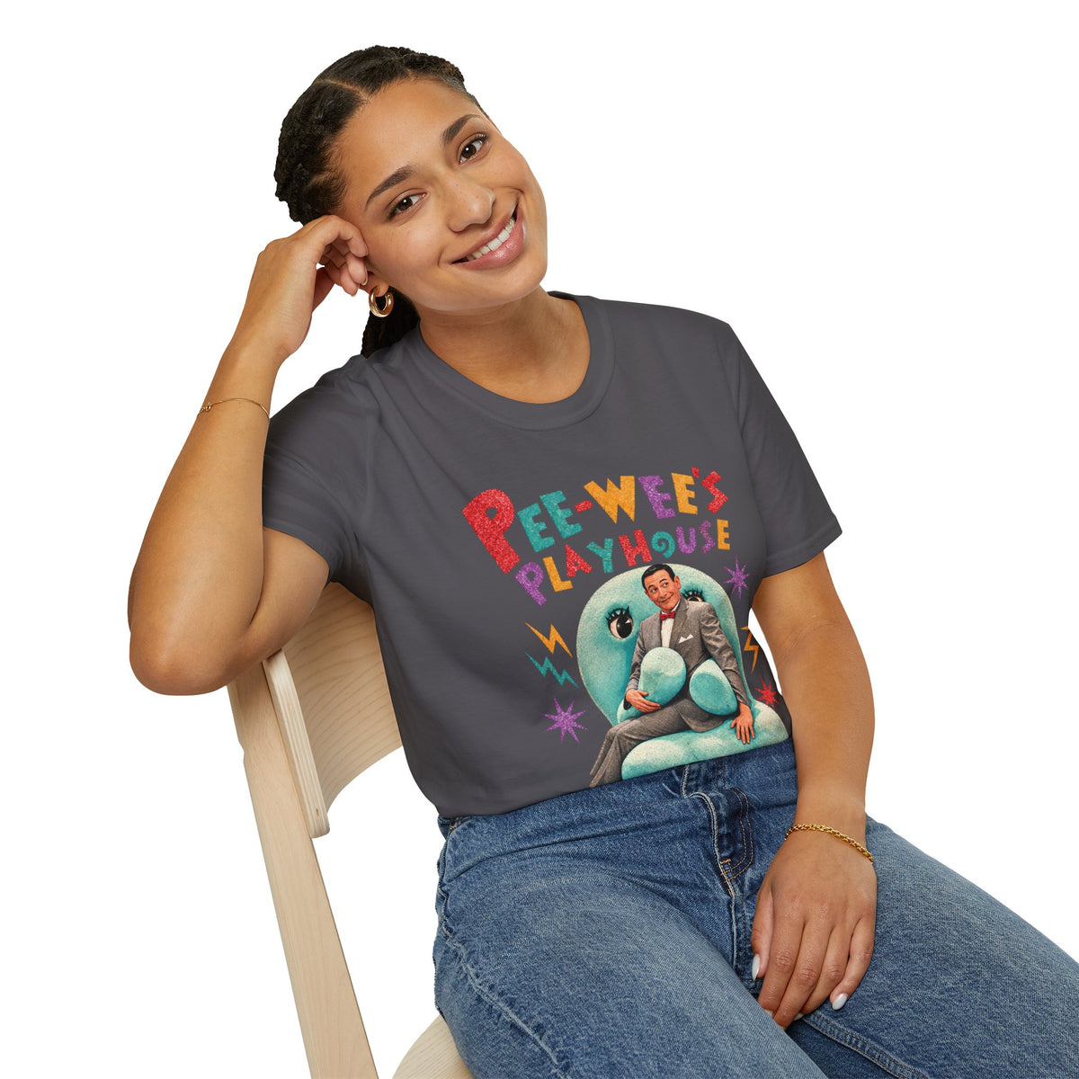 Pee-Wee's Playhouse Graphic Tee in Charcoal, alternate view