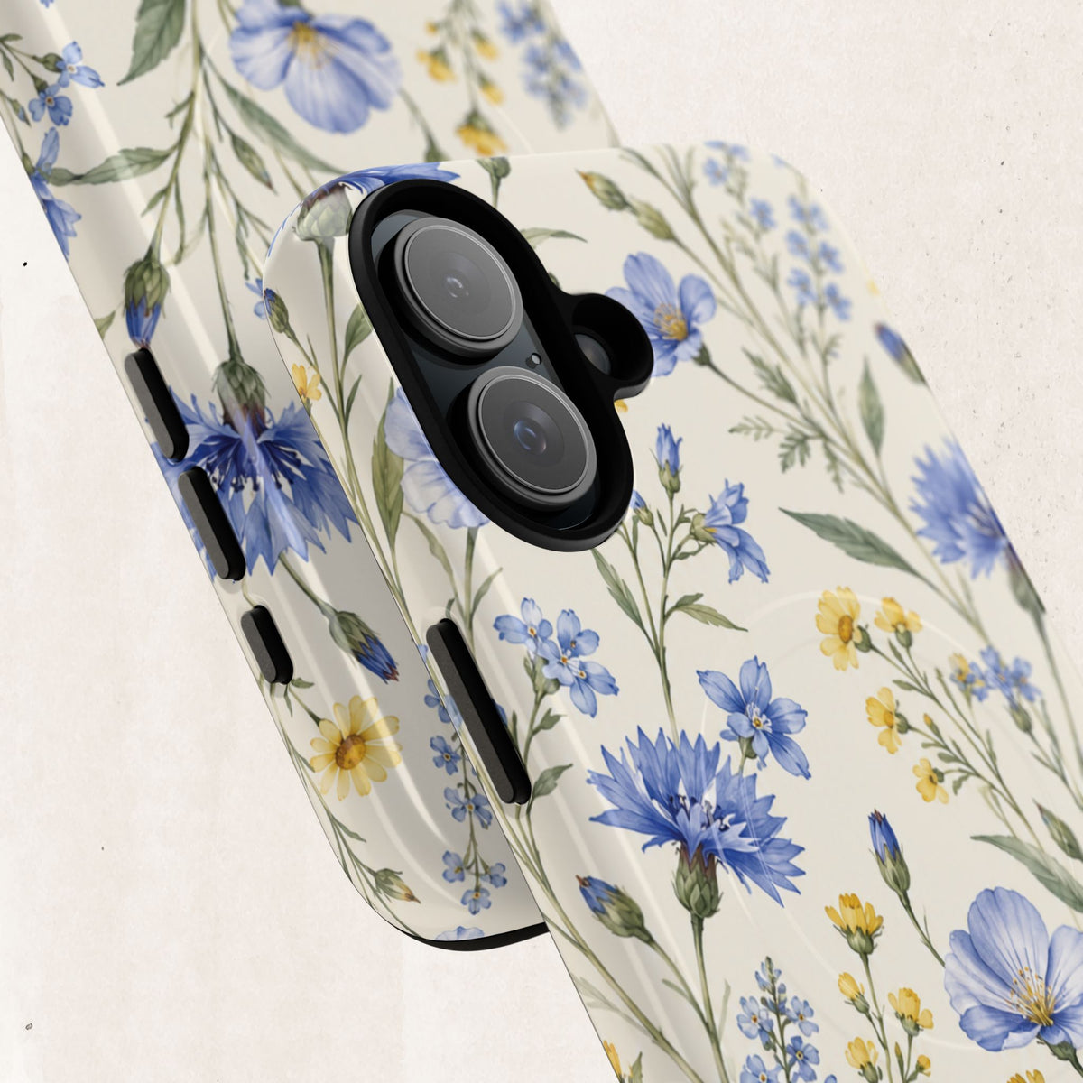 Floral Blue Cornflower  Magnetic Phone Case