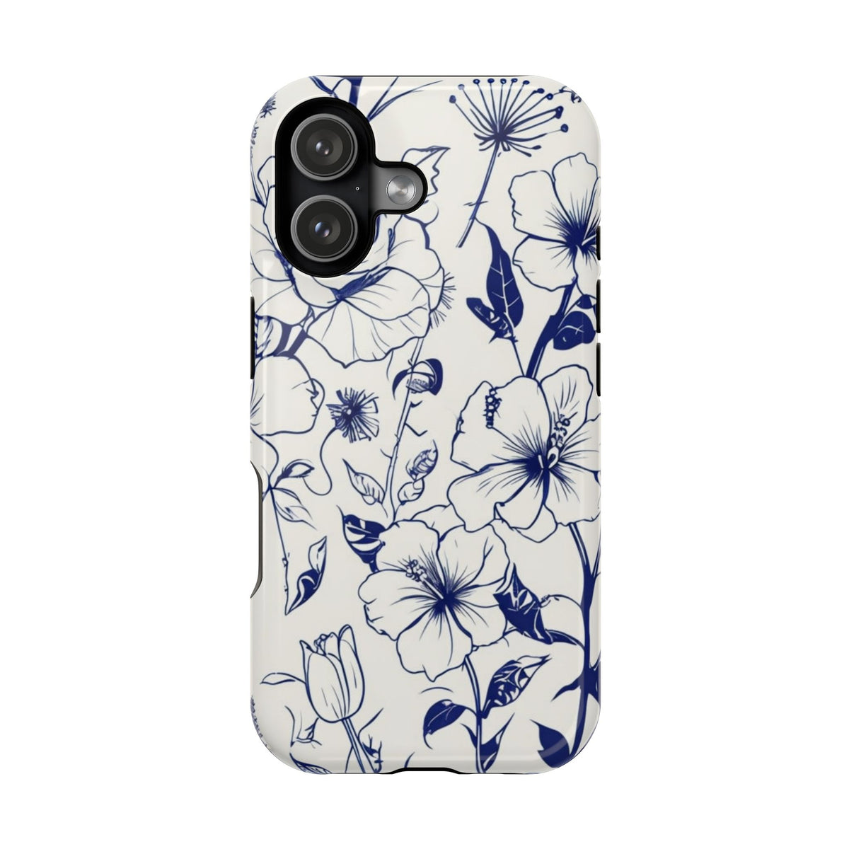 Floral Sketch Magnetic Phone Case, alternate view