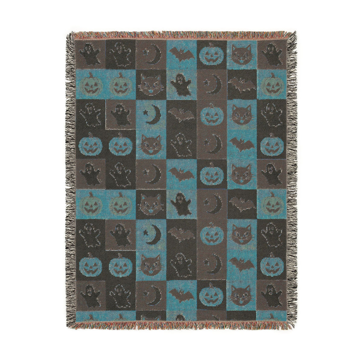 Halloween Patchwork Woven Blanket