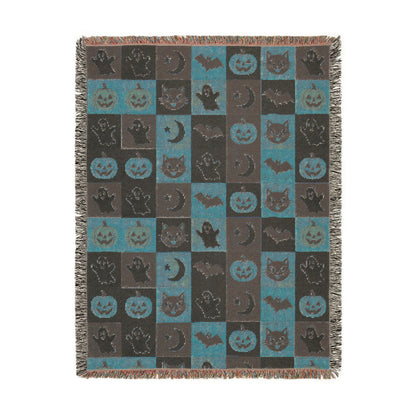 Halloween Patchwork Woven Blanket