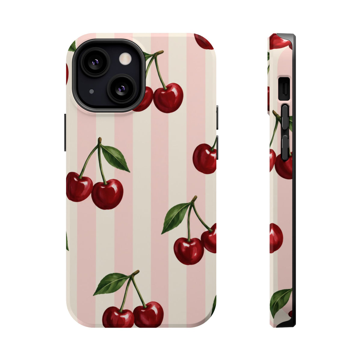 Cherry Stripe Magnetic Phone Case, alternate view