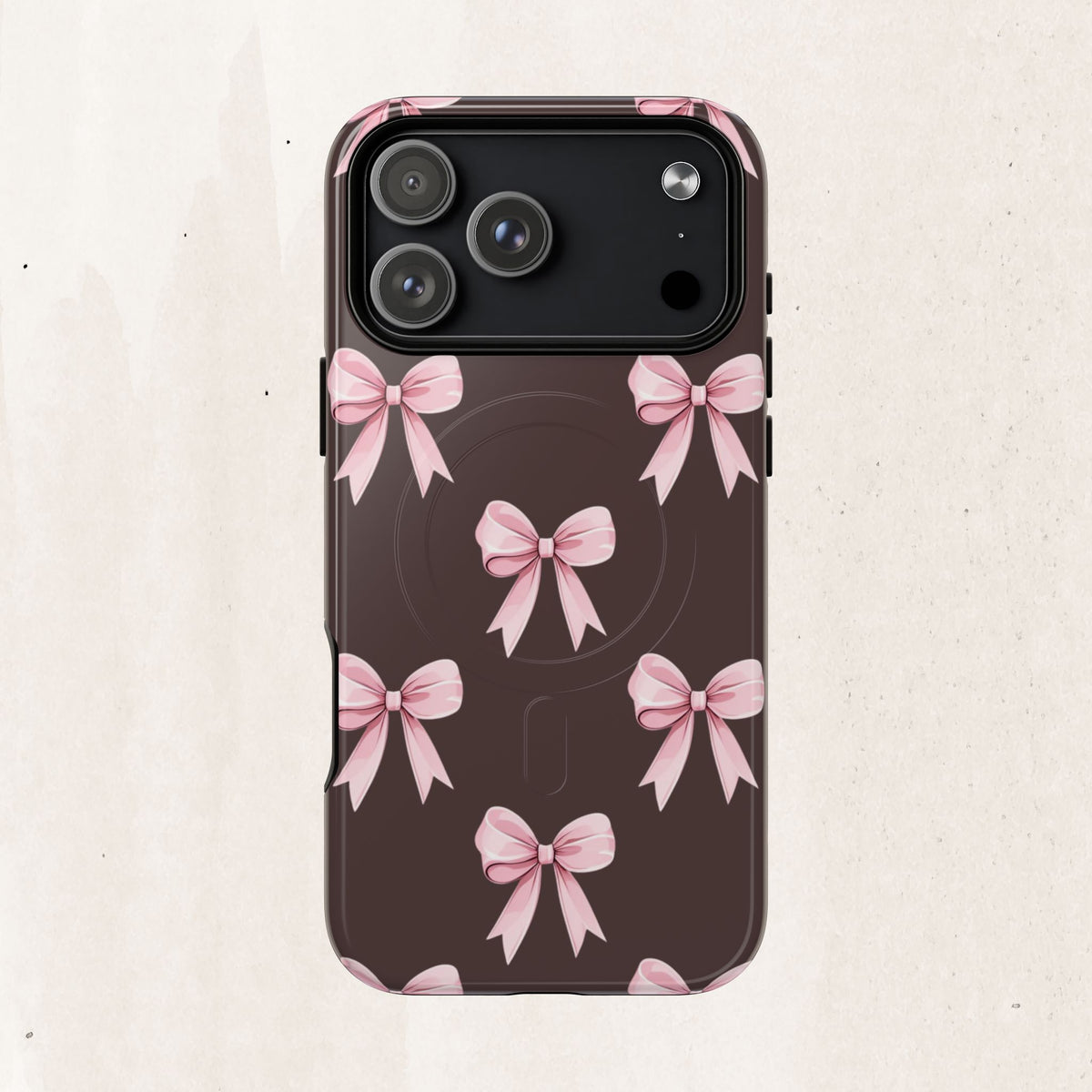 Pink Ribbon Bow Tough Magnetic Phone Case