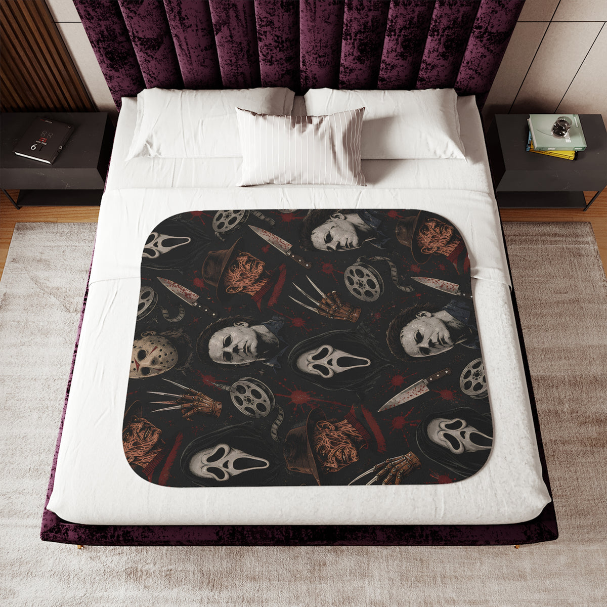 Horror Icons Sherpa Blanket