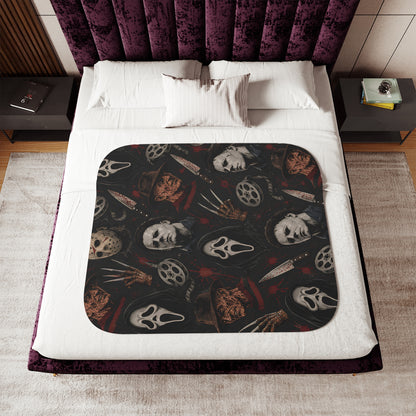 Horror Icons Sherpa Blanket