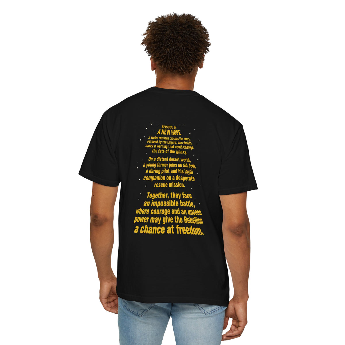 Star Wars A New Hope Quote Graphic Tee in Black, alternate view