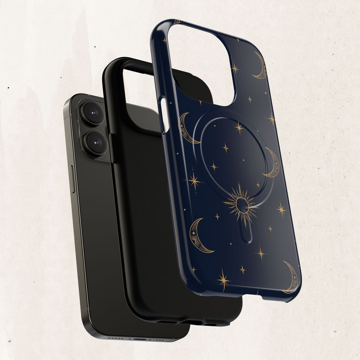 Magnetic Phone Case — Celestial Moon & Stars Tough Protective Cover