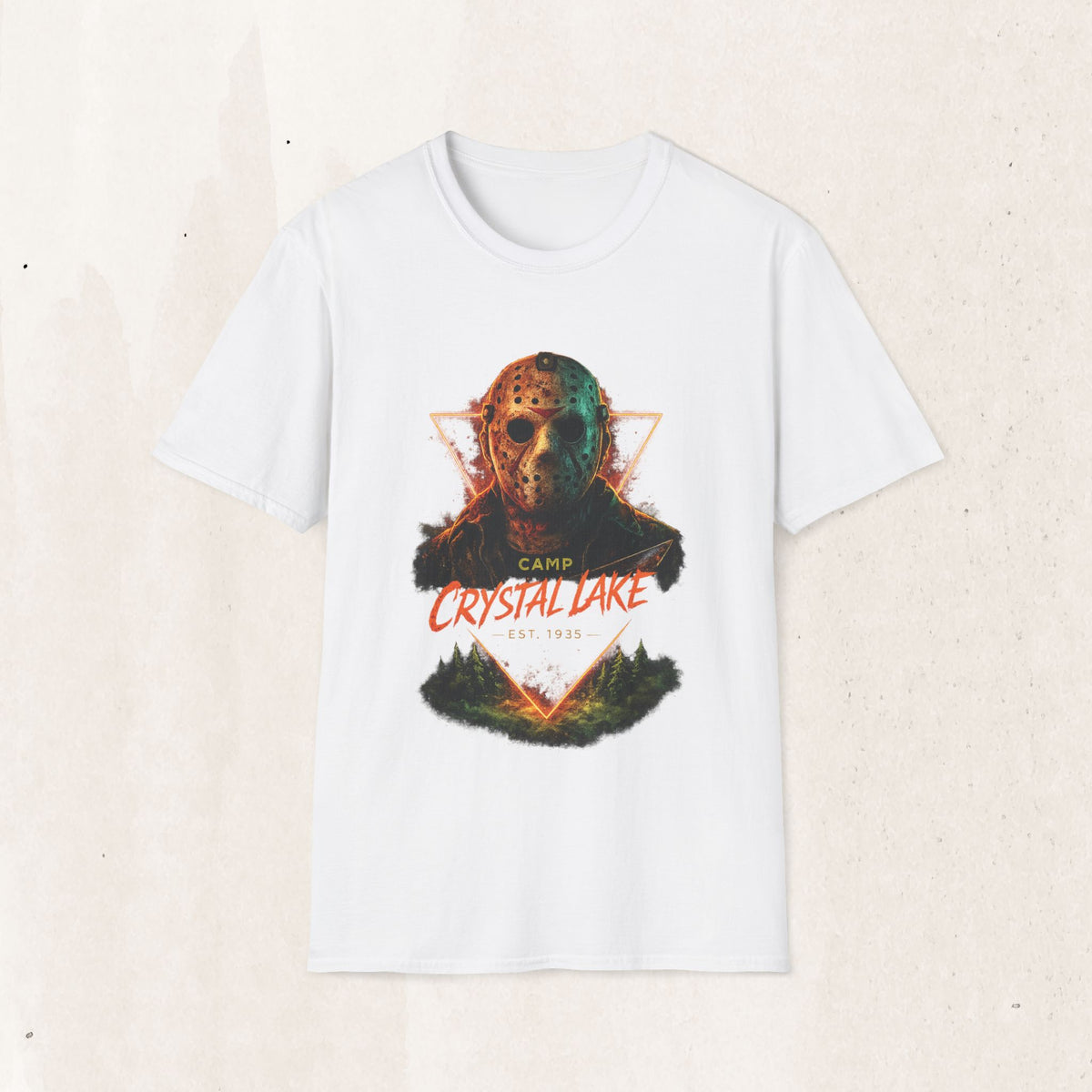 Jason Mask Horror T-Shirt — Camp Crystal Lake Graphic Tee