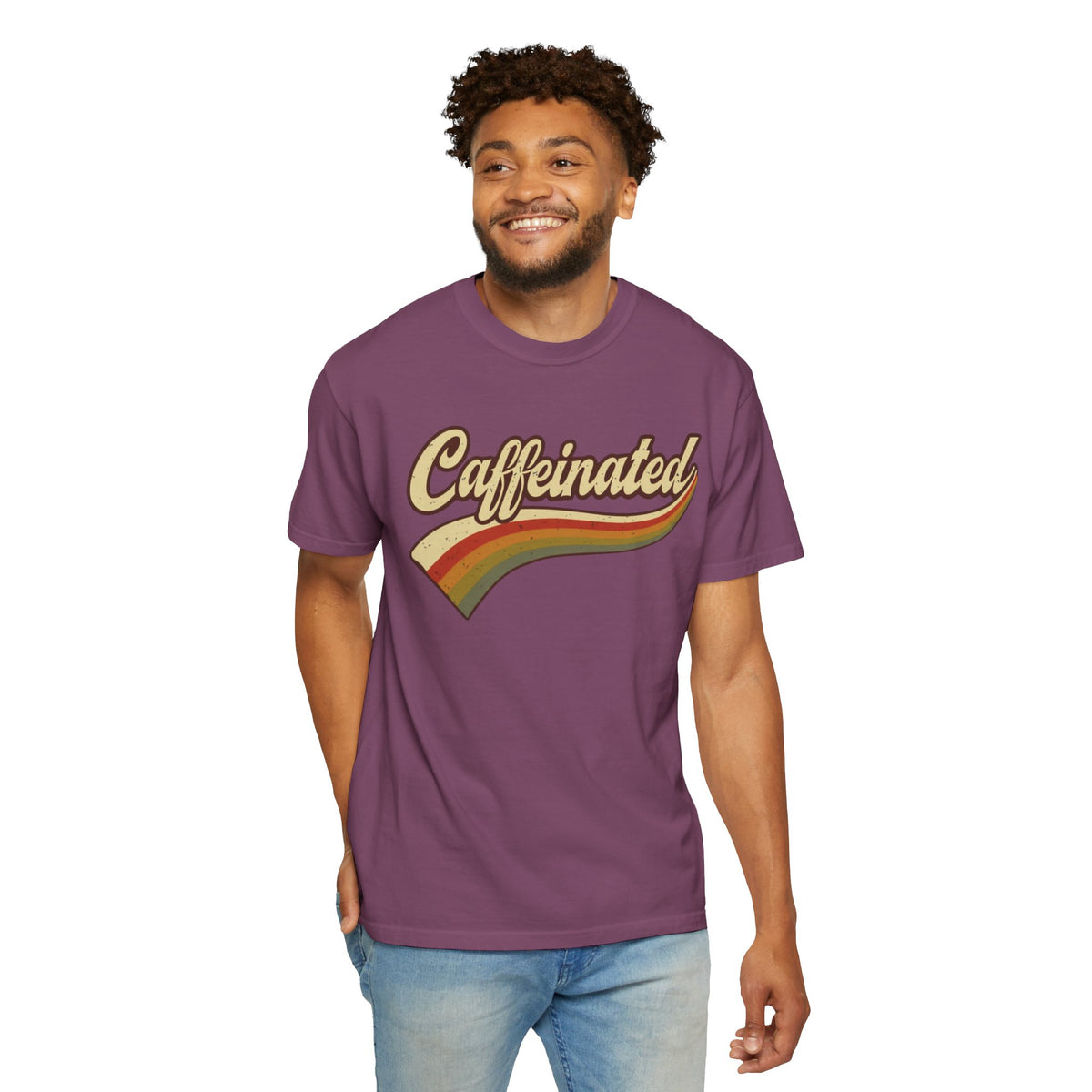 Caffeinated Retro Stripe Tee