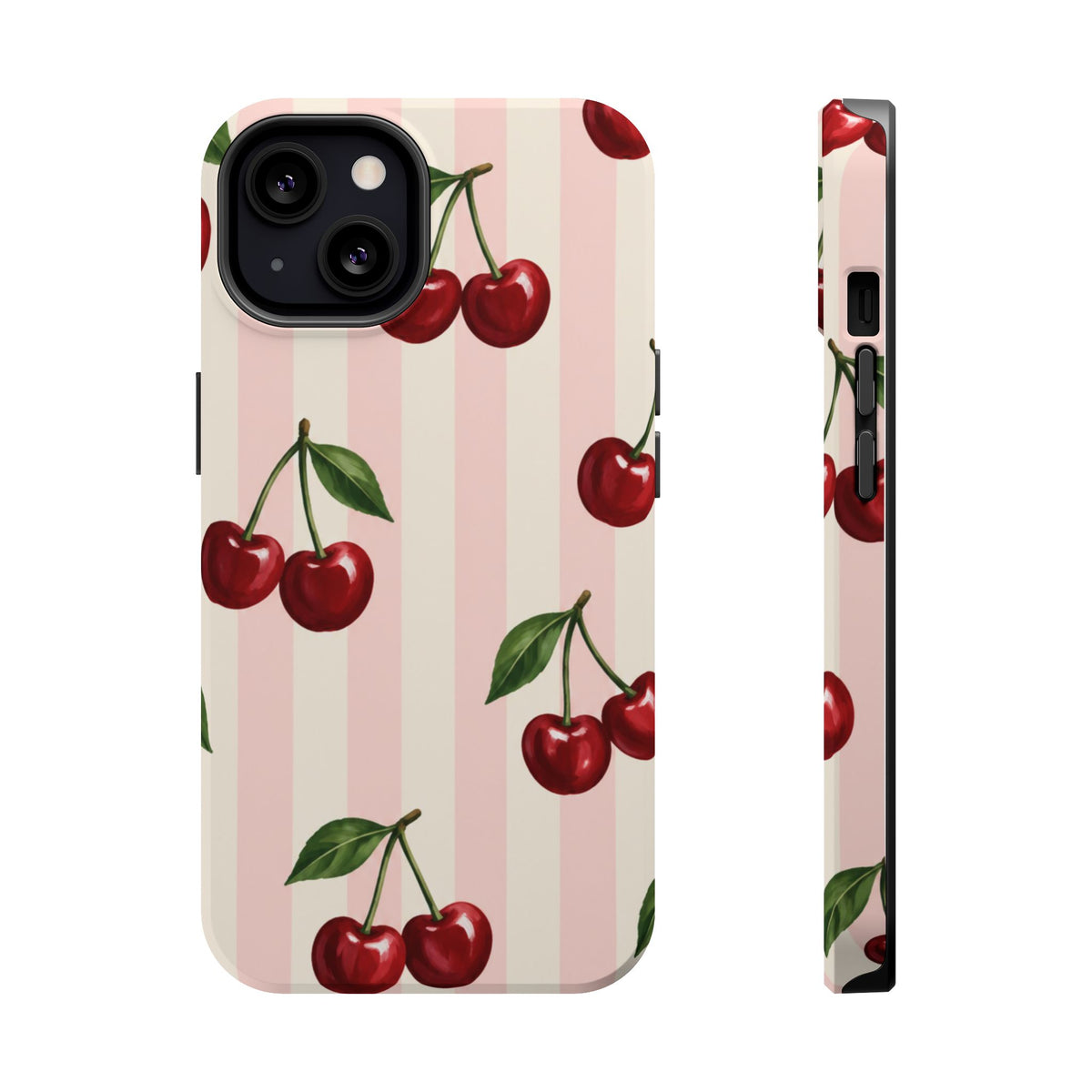 Cherry Stripe Magnetic Phone Case, alternate view