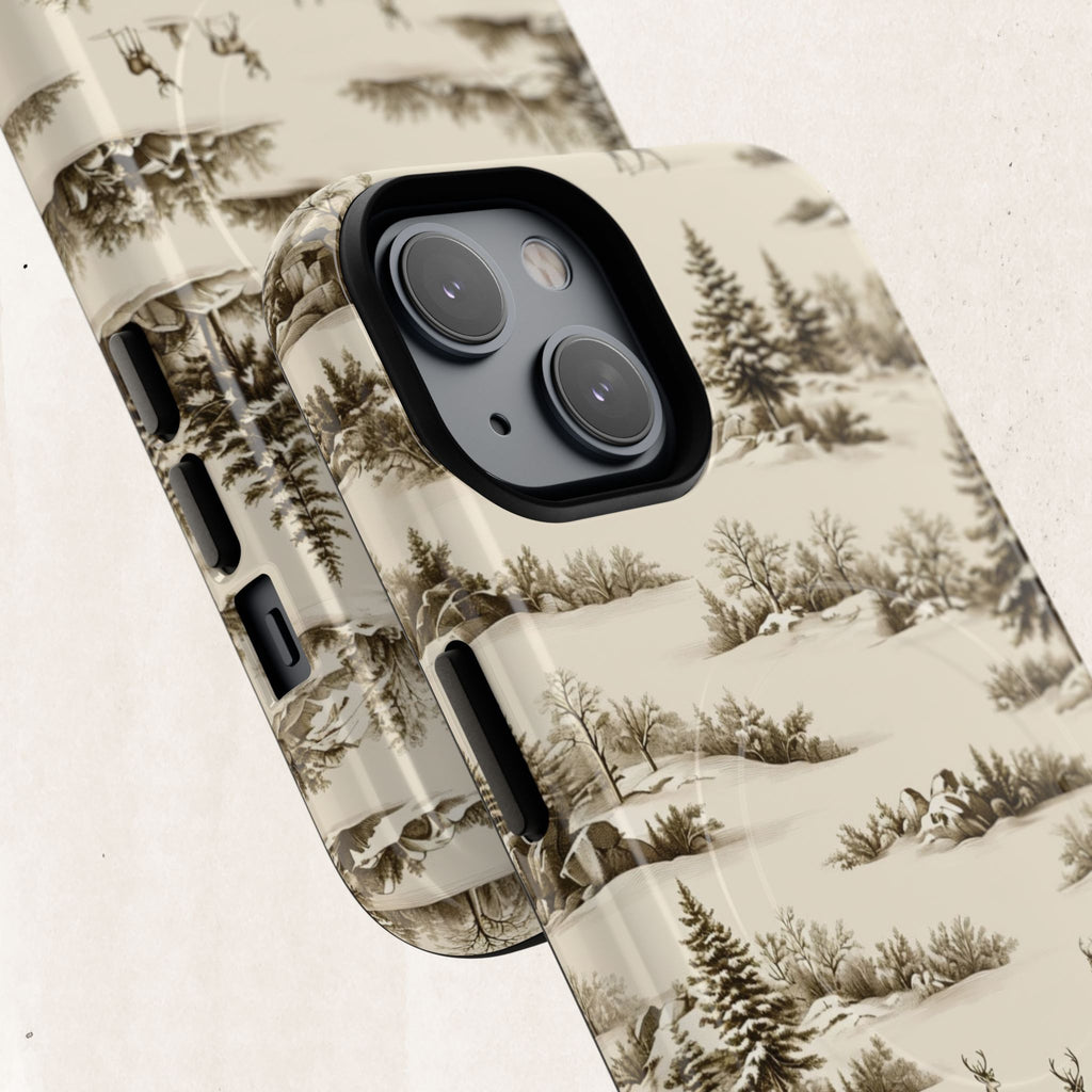 Deer & Pine Woodland Tough Magnetic Phone Case