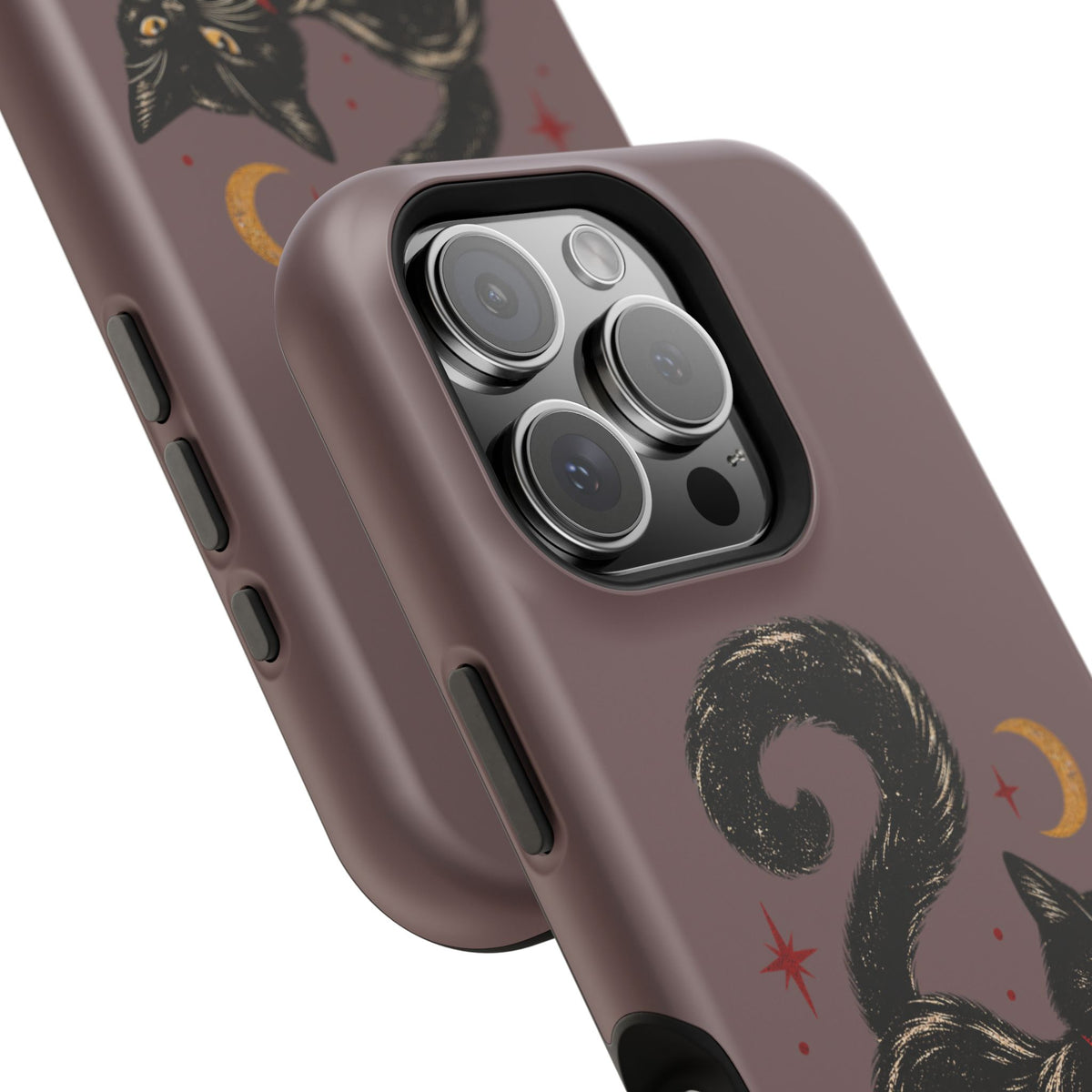 Black Cat in Red Boots MagSafe Phone Case, alternate view