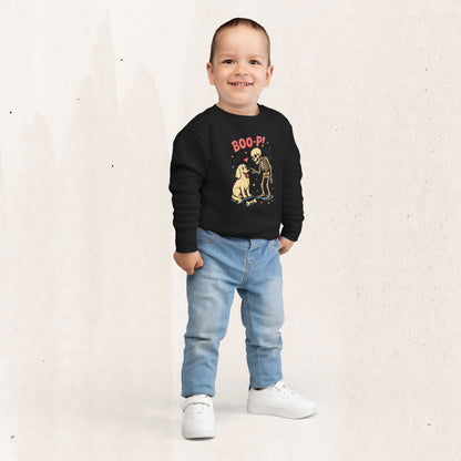 Skeleton & Puppy “BOO-P!” Toddler Sweatshirt