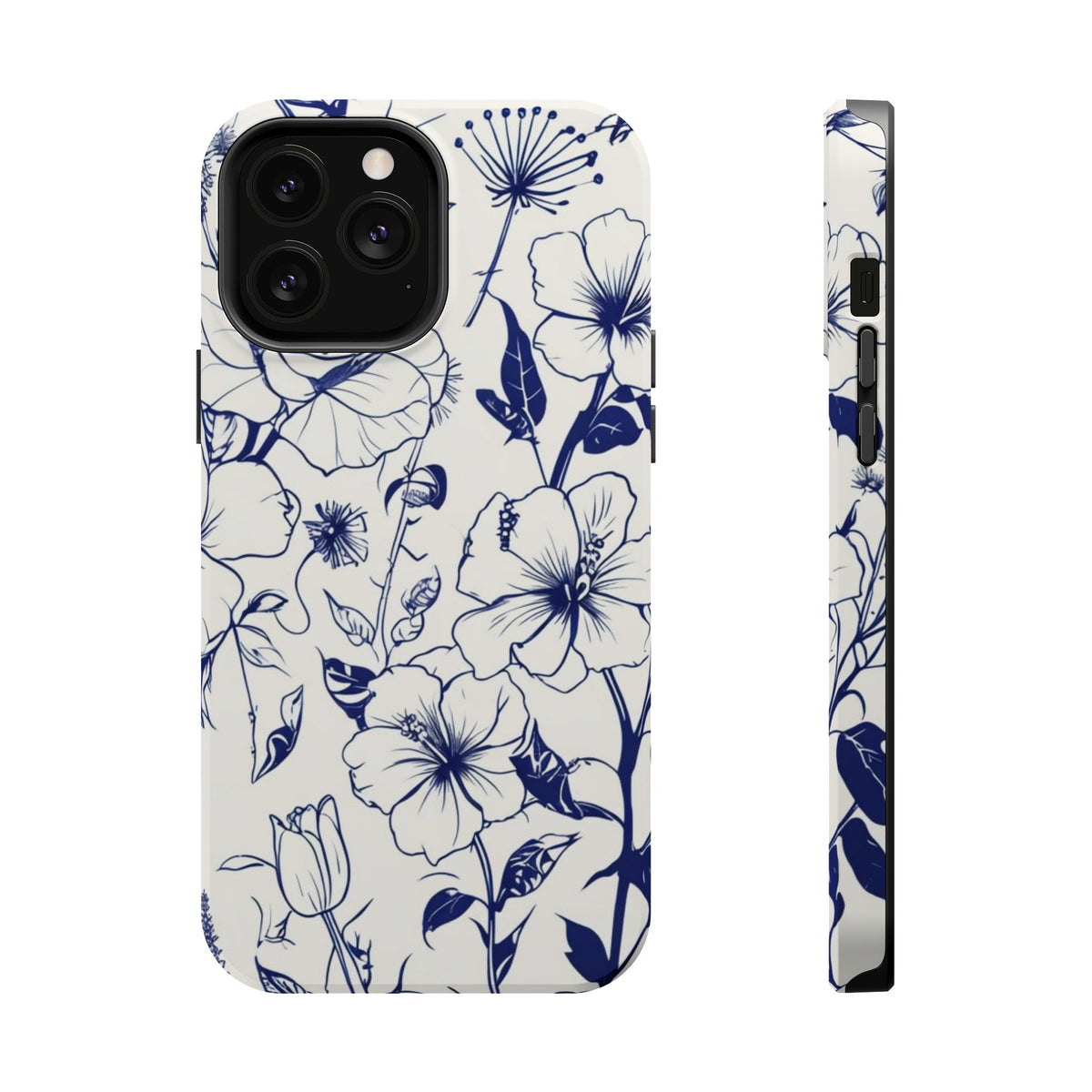 Floral Sketch Magnetic Phone Case, alternate view