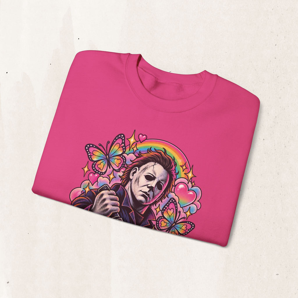 Colorful Michael Myers Horror Heart Crewneck