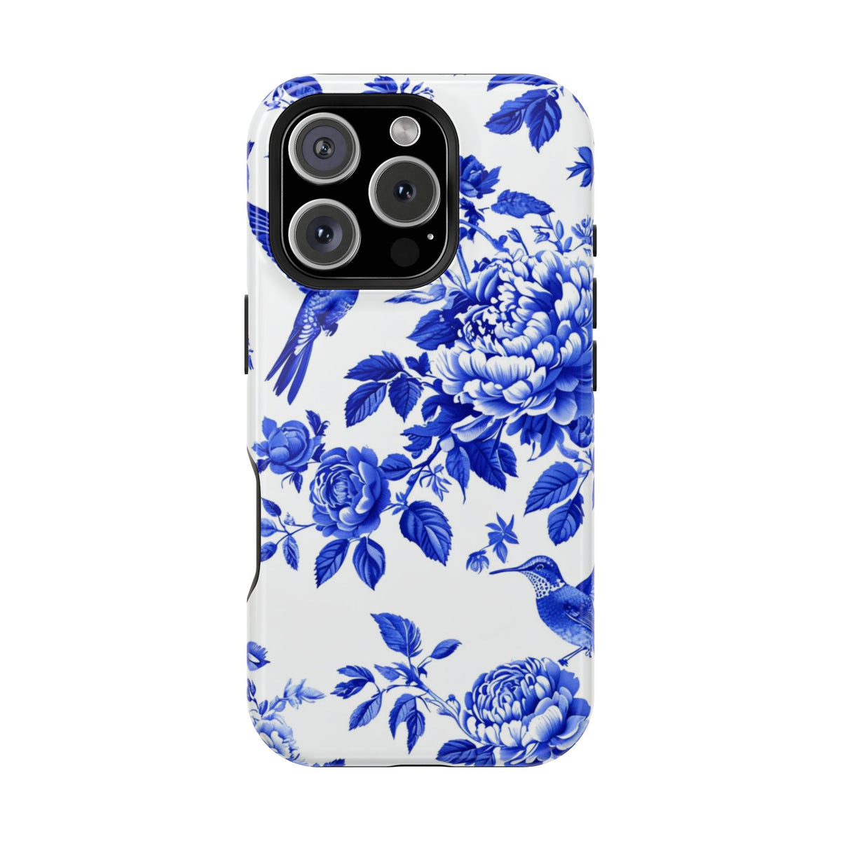 Blue Floral Bird Magnetic Phone Case, alternate view