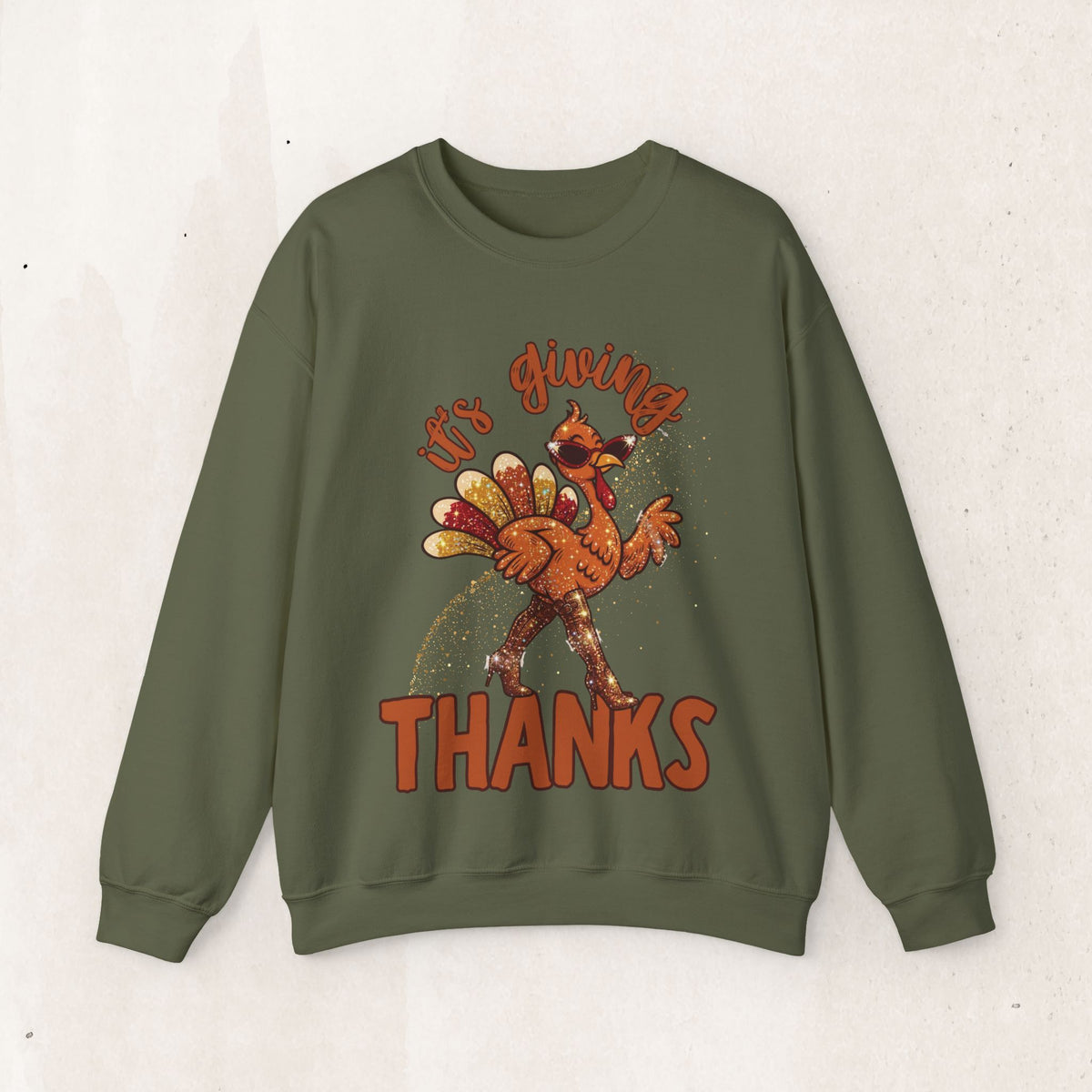 It’s Giving Thanks Thanksgiving Turkey Crewneck Sweatshirt, alternate view