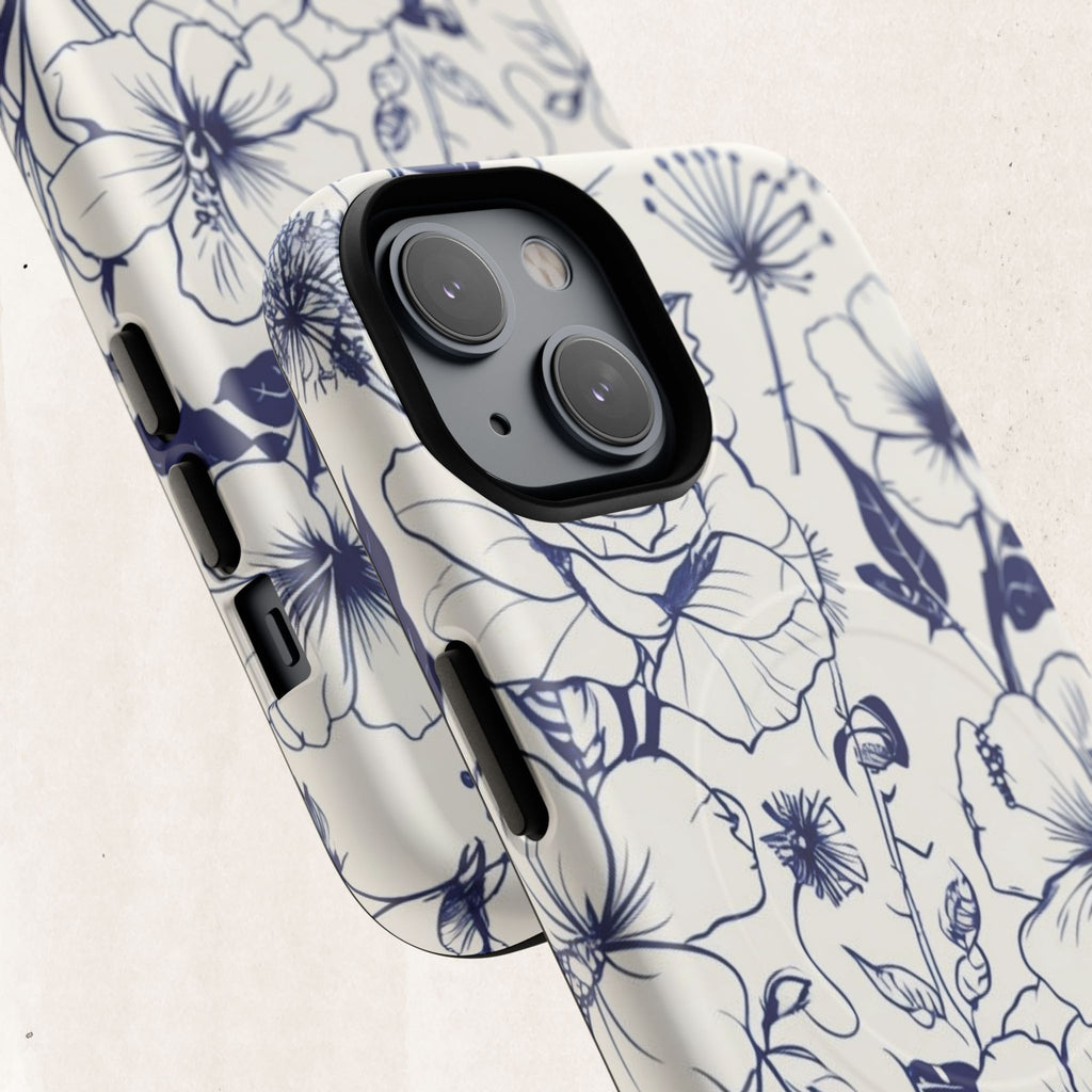 Floral Sketch Tough Magnetic Phone Case