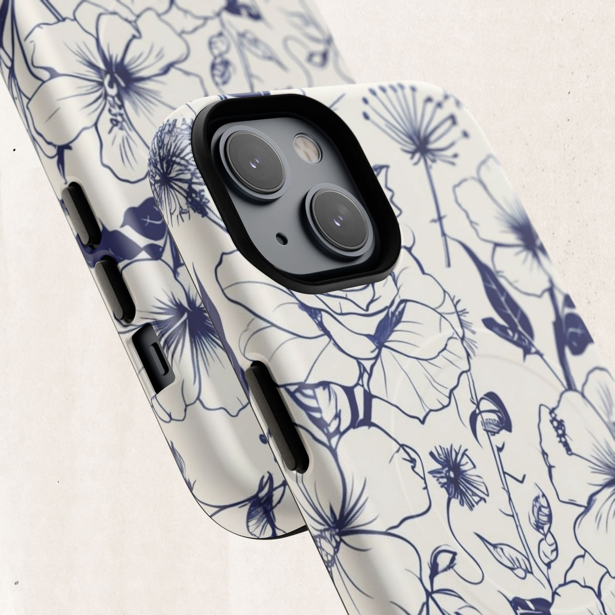 Floral Sketch Tough Magnetic Phone Case